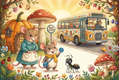 Bus Stop by the Little House