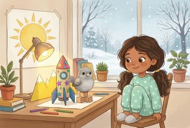 Fluffy Bird and the Warm Window Garden