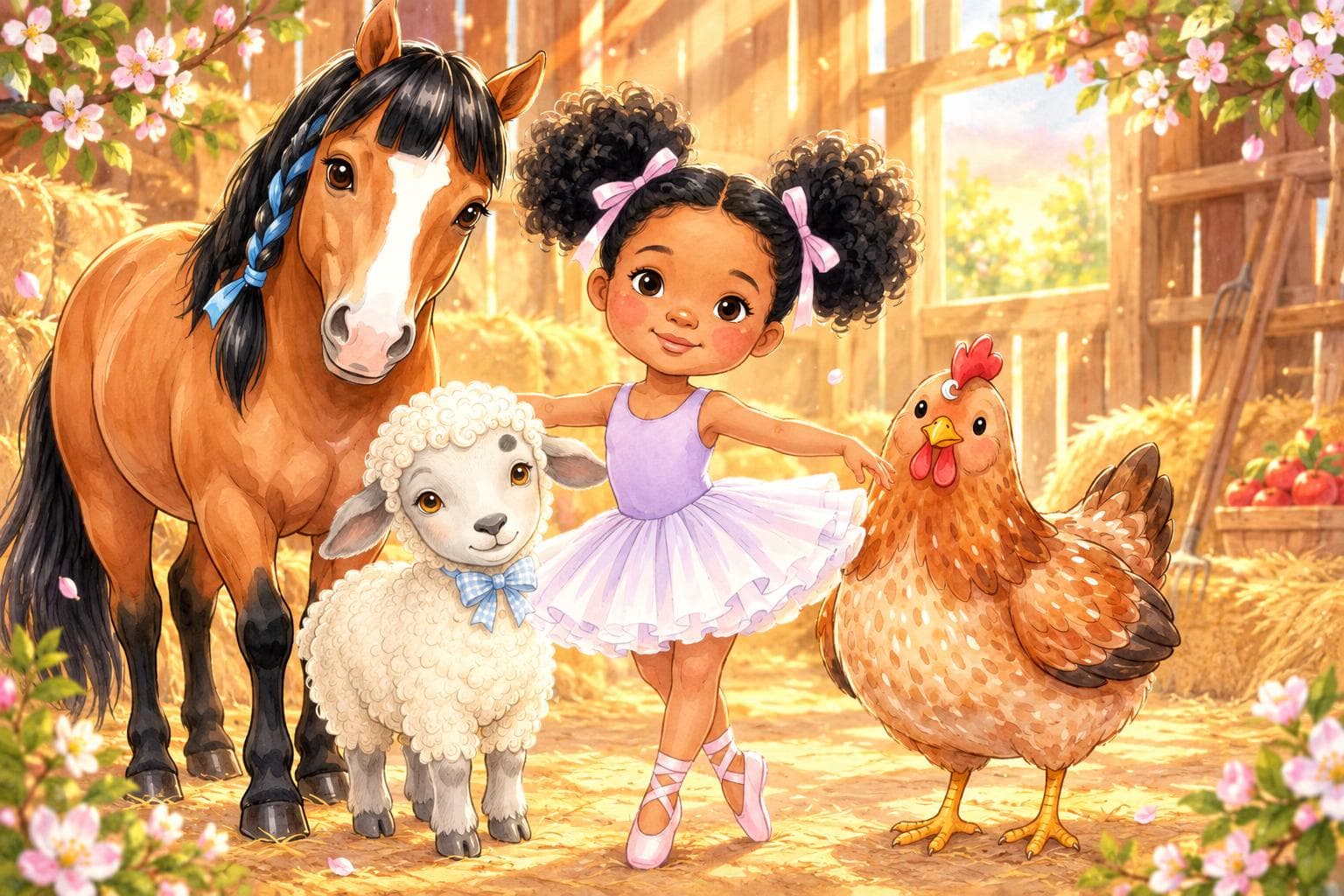 Twirling Through the Sunlit Barn