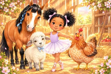 Twirling Through the Sunlit Barn