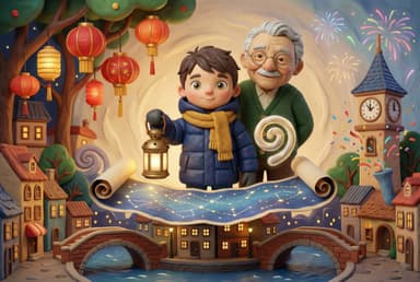 Theo and the New Year Lantern Map